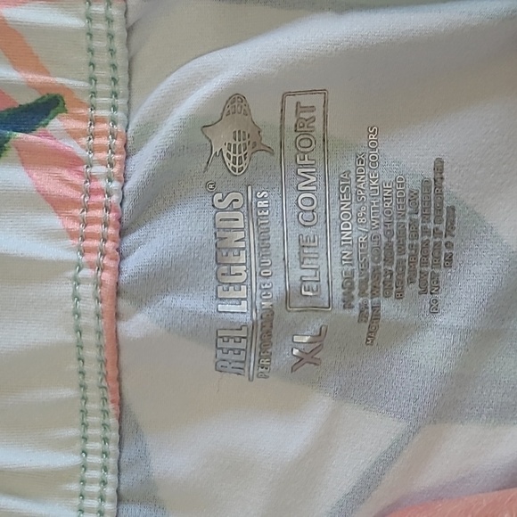 Reel Legends Tropical Leaf Print Mock Wrap Skirt size XL - Picture 3 of 6